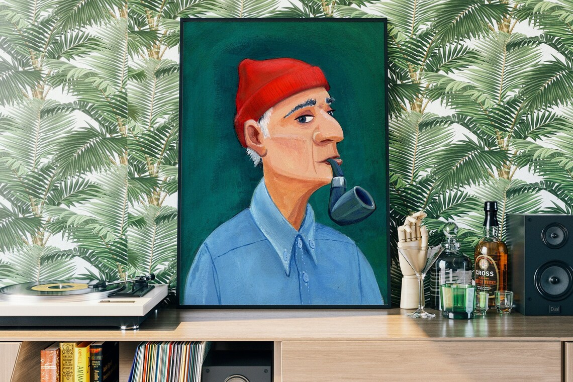 Jacques Cousteau Portrait Various Sizes - Etsy