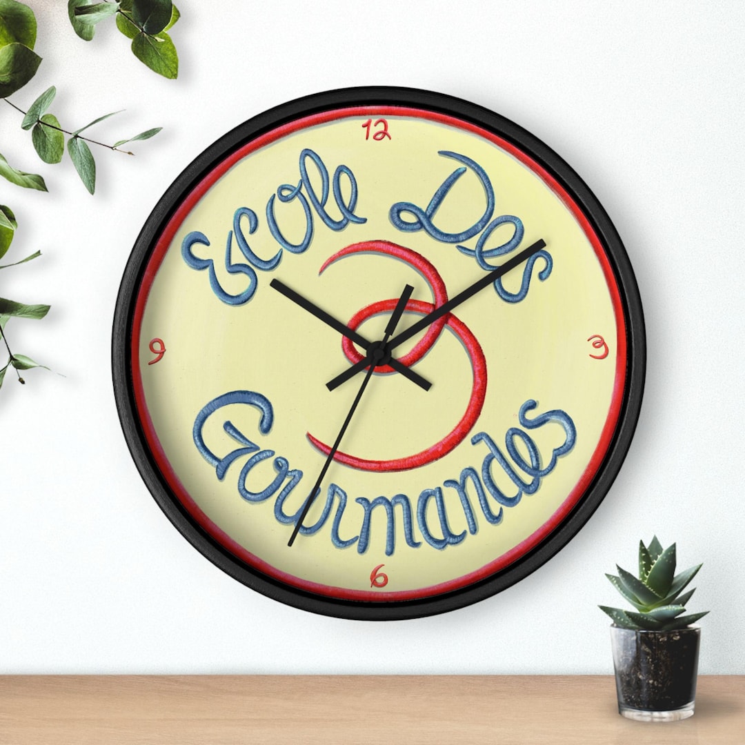 Kitchen Clock - Julia Child Inspired - Ecole Des Trois Gourmandes ...
