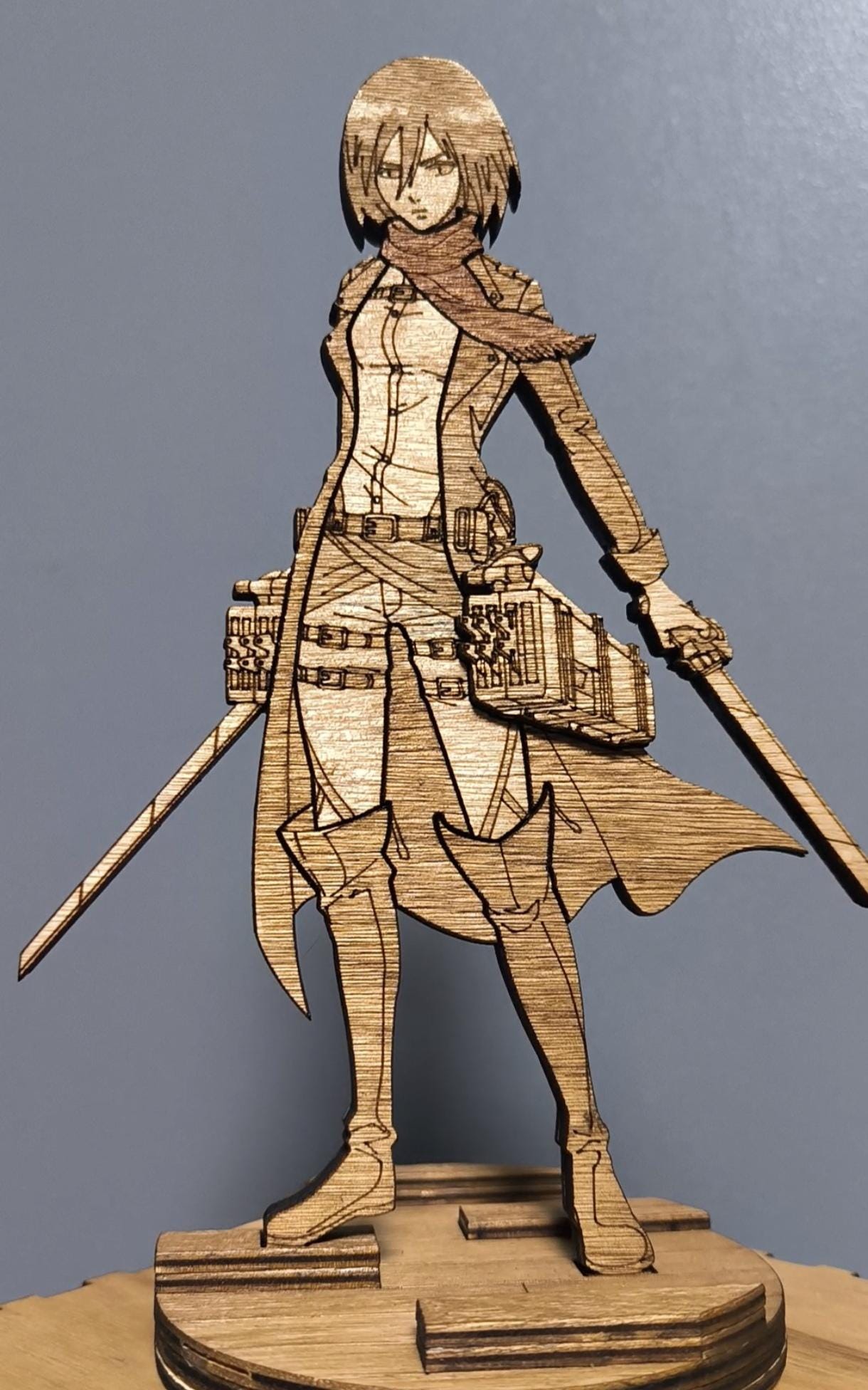 Mikasa Wooden Figure | Attack on Titan | Anime Decoration