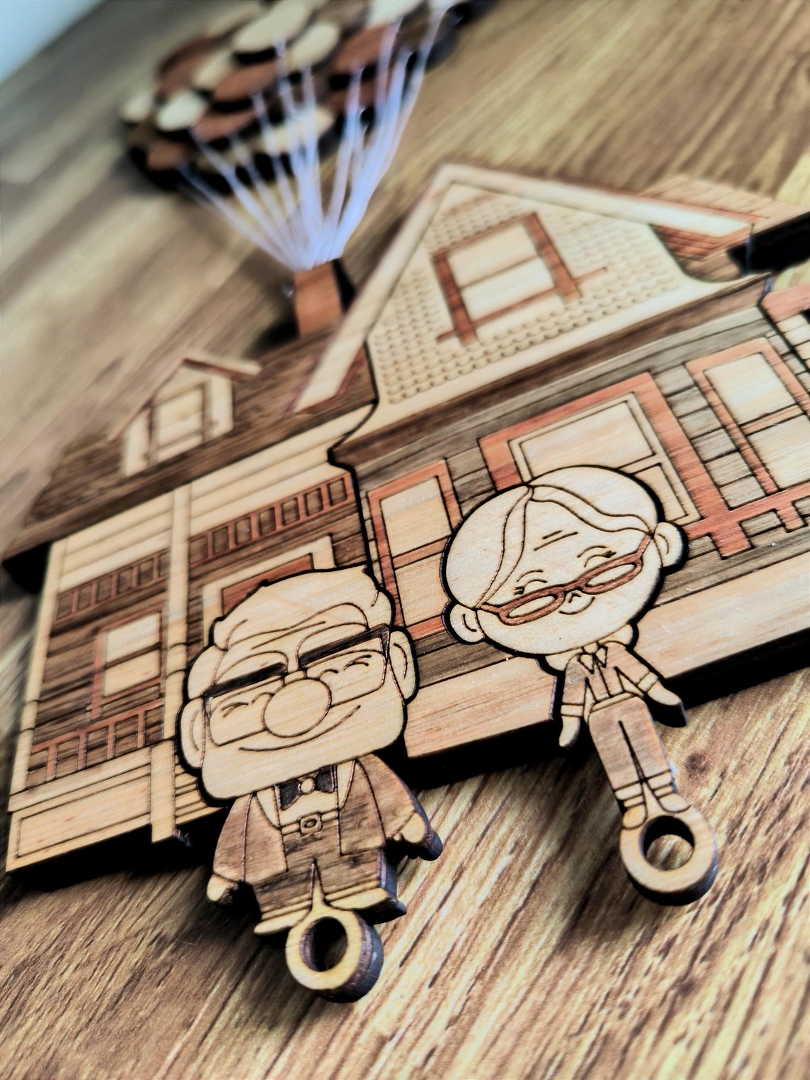 2 Keychain UP | Wooden Keychain Holder 15x13cm | Laser Cut | 2 Keychains - Etsy