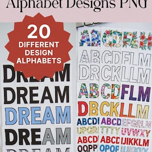 20+ Vibrant Retro Alphabet PNG Bundle – Bold Colorful Typography Fonts | Groovy 70s Vintage Letters | Instant Digital Download