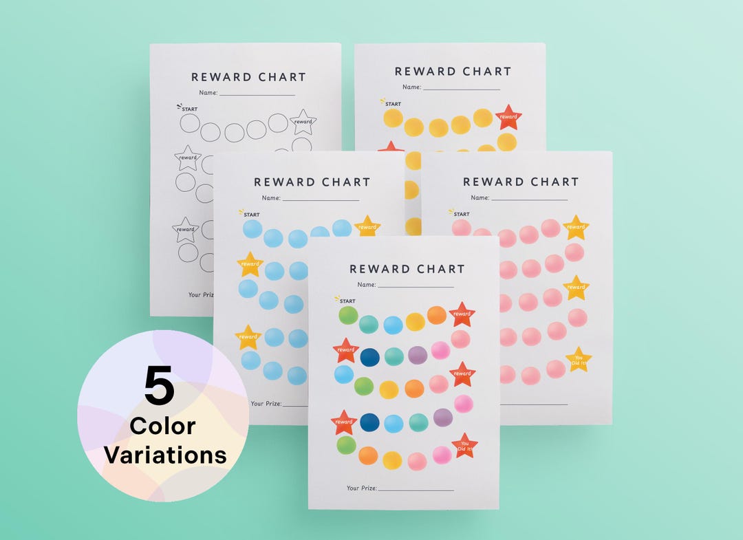 Printable Rainbow Reward Chart for Kids (digital Download) - Etsy