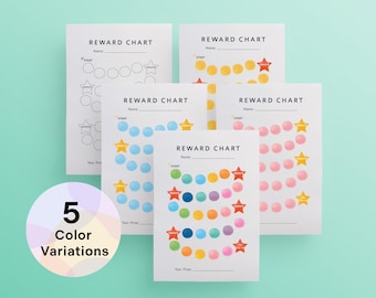 Printable Rainbow Reward Chart for Kids (Digital Download)