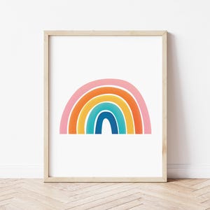 Rainbow Poster, Rainbow Playroom Decor, Rainbow Wall Art Prints, Colorful Nursery Prints, Rainbow Art Prints, Instant Digital Download