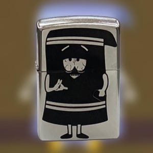 Authentieke winddichte zippo-aansteker Towlie | Cadeau South Park-liefhebber |