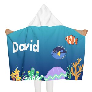 Personalized Beach Towel, Custom Name Hooded Towel, Personalized Gift, gift for her, gift for him, kids gift, pool towel, lake towel