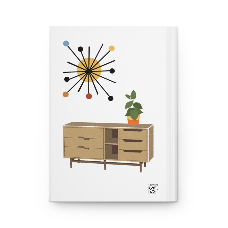 Retro Spiral Notebook, Mid Century Modern Gift, 1950's Art Love, Retro ...