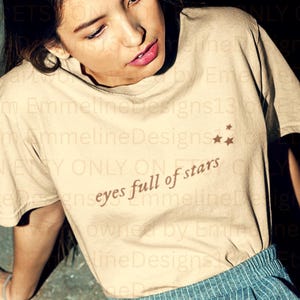 Eyes Full of Stars Shirt, Minimalist Taylor Tee, Subtle Swift Merch, Indie Soft Aesthetic T-Shirt, Vintage Cowboy Like Me Inspired Shirt
