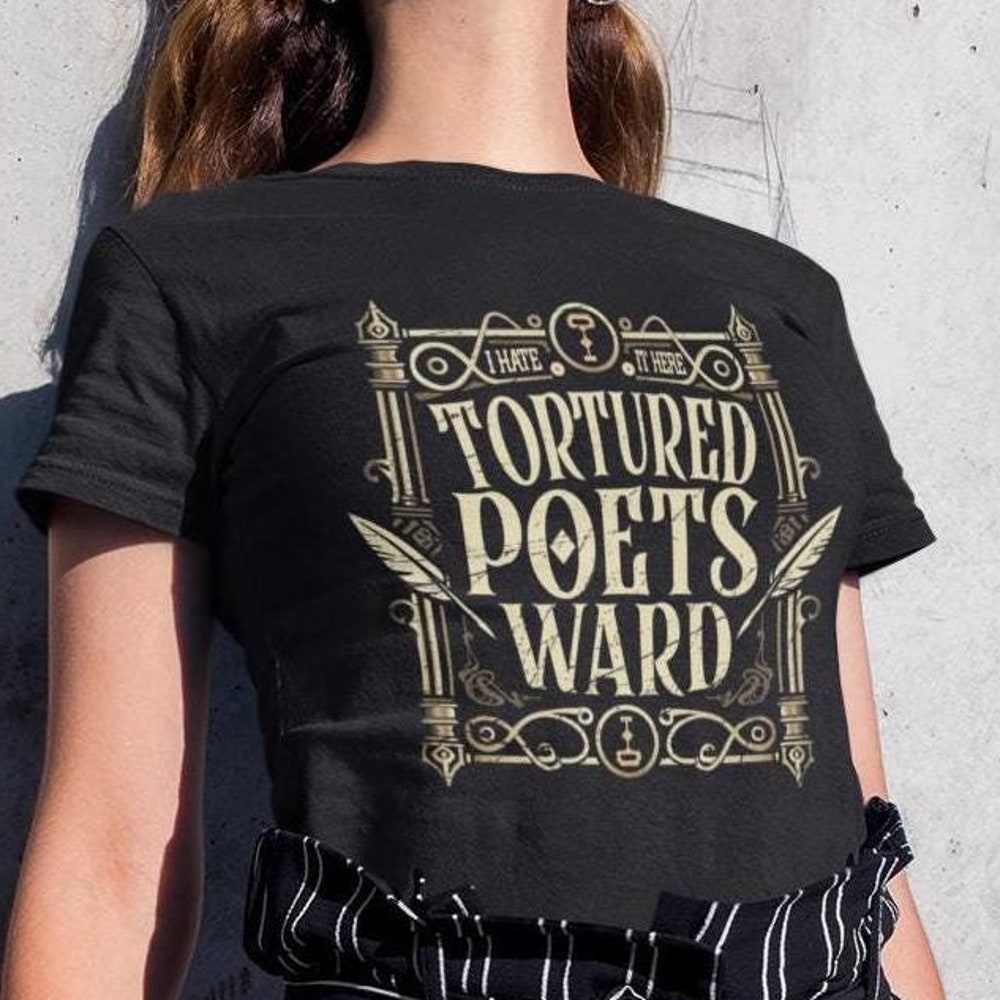Tortured Poets Ward Shirt, Taylor Inspired "I Hate It Here" Graphic Tee, Subtle Swift Merch, Vintage Graphic Tee, Dark Academia Aesthetic,