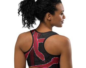 Rep Inspired Sports Bra – Eras Snake Print , Racerback Workout Top, Eras Workout Bra, Rep Activewear, Taylor Inspired Apparel, Subtle Swift