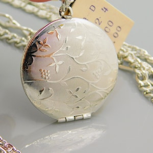 Multichain Locket Necklace, Vintage Citation Necklace, Long Necklace