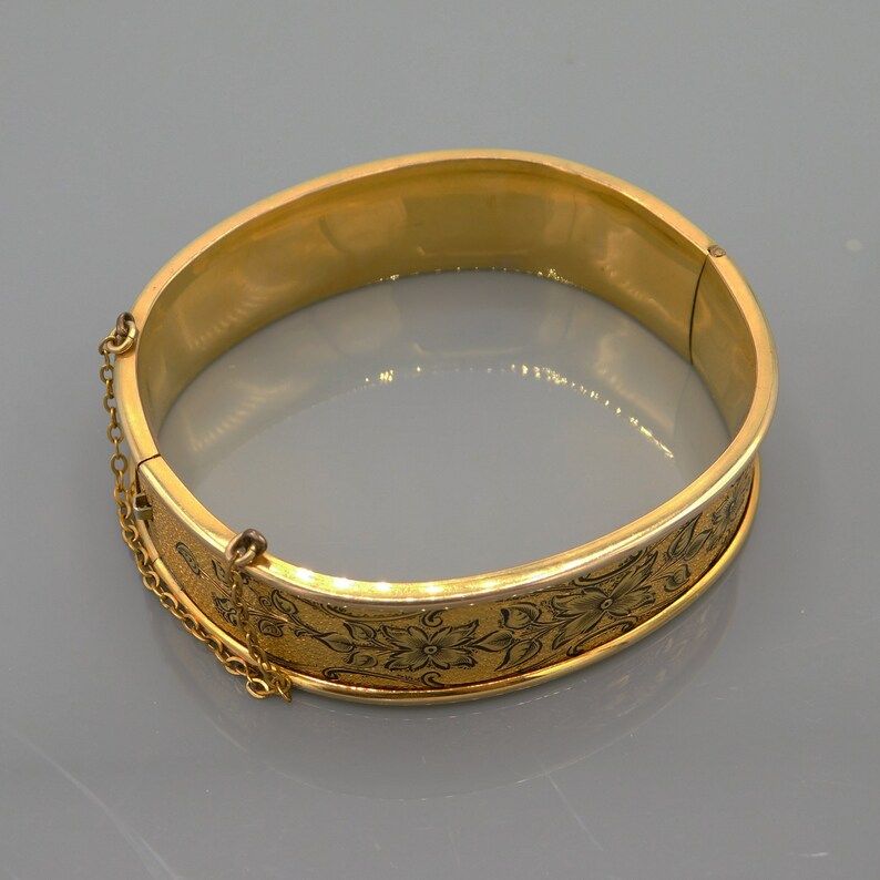 Vintage Gold Filled Bangle Hinged Bangle Bracelet Antique Etsy