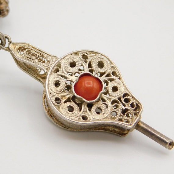 Etruscan Revival Mid-Century Bracelet, Coral and … - image 5