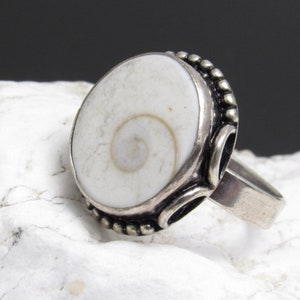 Vintage Sterling Silver Shiva Shell Ring