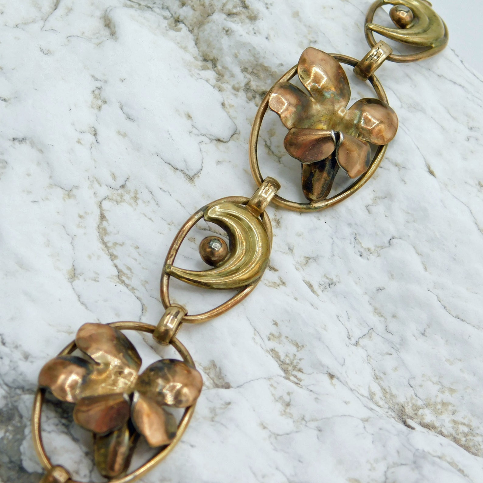 Vintage Gold Filled Bracelet Carl Art Jewelry Vintage Floral Etsy