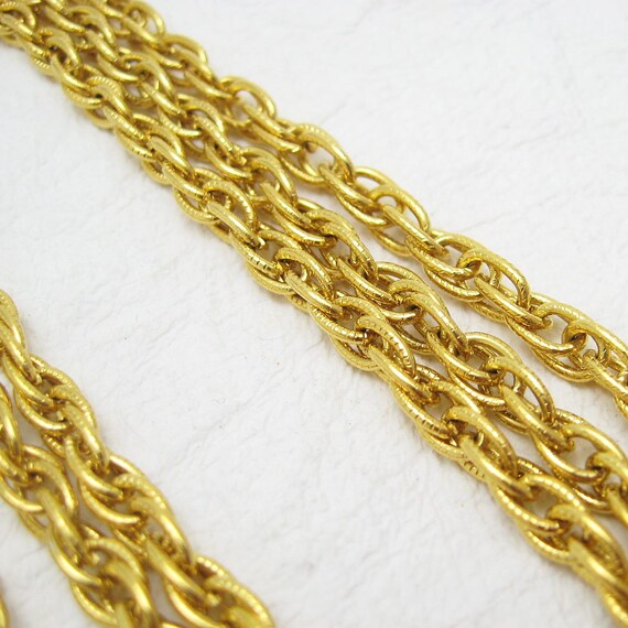 Long Chain Multi Strand Necklace Trifari Jewelry - image 4