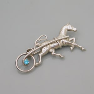 Vintage Sterling Horse and Buggy Brooch2Equestrian Jewelry