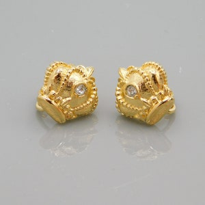 Vintage Crown Earrings, Rhinestone Crown Earrings, Vintage Jewelry