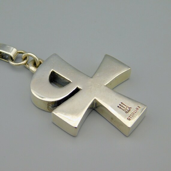 Vintage James Avery Keychain, Avery Sterling Chi Rho … Gem