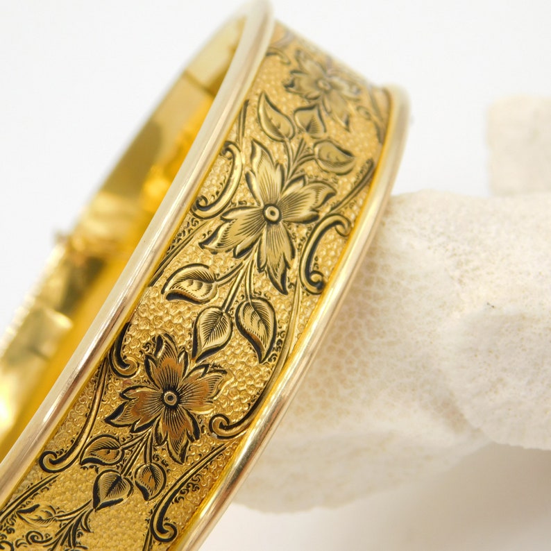 Vintage Gold Filled Bangle Hinged Bangle Bracelet Antique Etsy