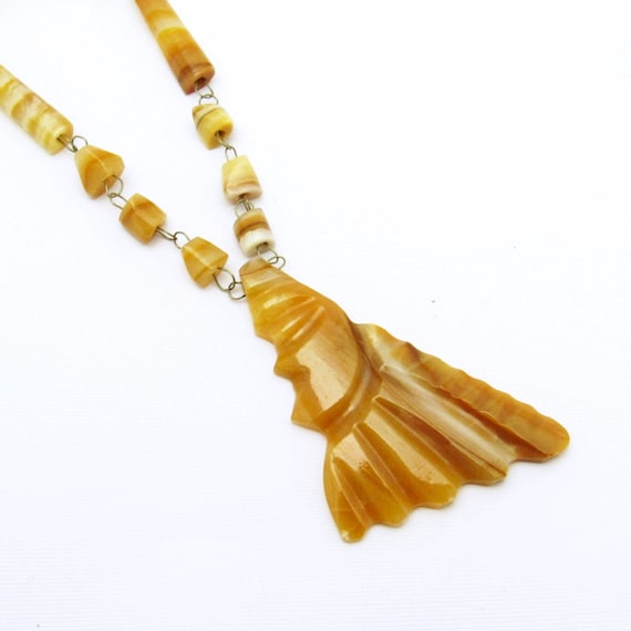 Mexican Agate Necklace, Vintage Souvenir Jewelry,… - image 2