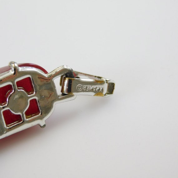 Kramer Red Moonglow Bracelet. Vintage Rhinestone … - image 7