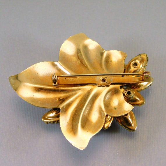 Vintage Flower Brooch, Celebrity Jewelry, Large F… - image 5