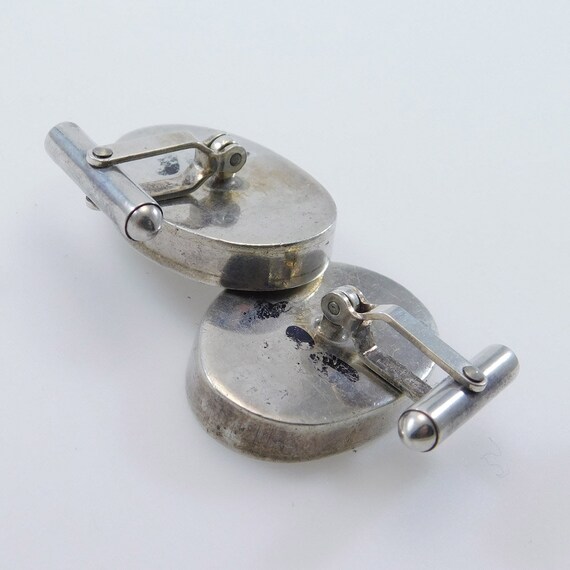 Large Sterling Modernist Cufflinks Vintage Access… - image 3