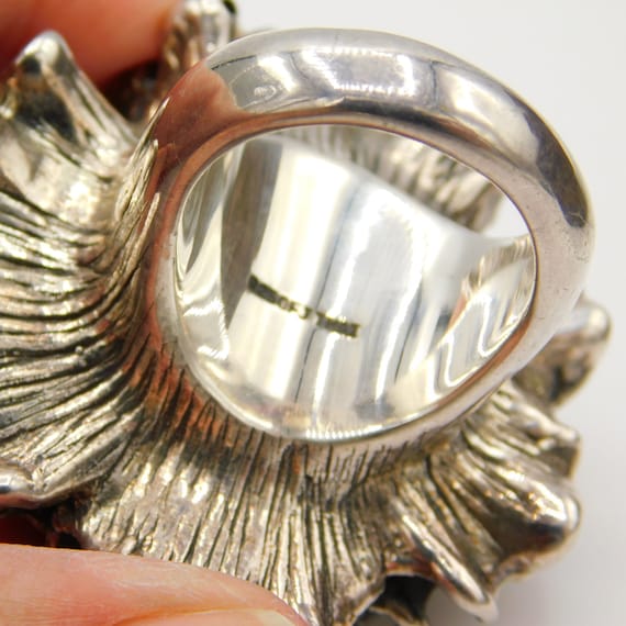 Huge Sterling Mum Ring, Statement Ring, Precious … - image 5