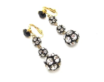 Long Rhinestone Earrings Dangly