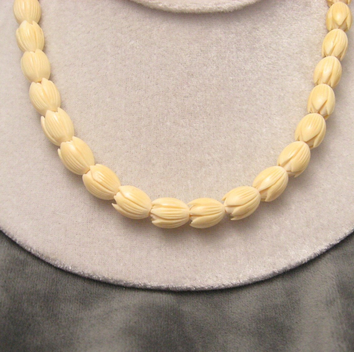 Vintage Ivory Necklace Pikake Hawaiian Flower N4462 Etsy