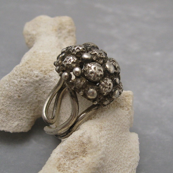 Sterling Modernist Ring, Big Sterling Ring, Vinta… - image 3