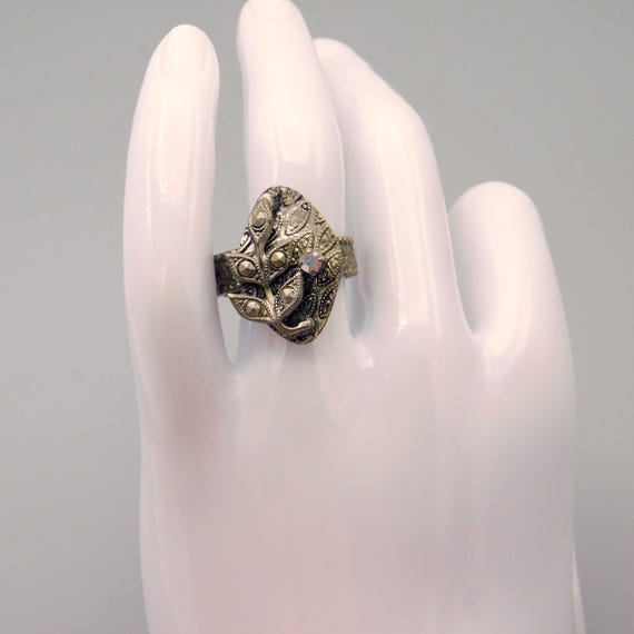 Marcasite Flower Ring Vintage W Germany