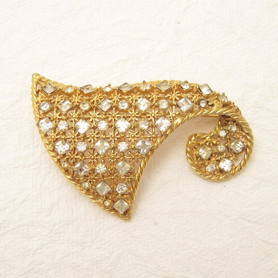 Large Rhinestone Brooch Hattie Carnegie Vintage J… - image 2