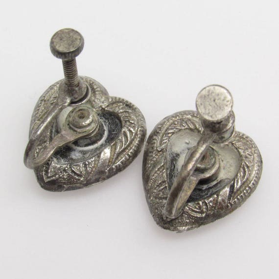 Victorian Heart Earrings, Vintage Heart Earrings,… - image 3