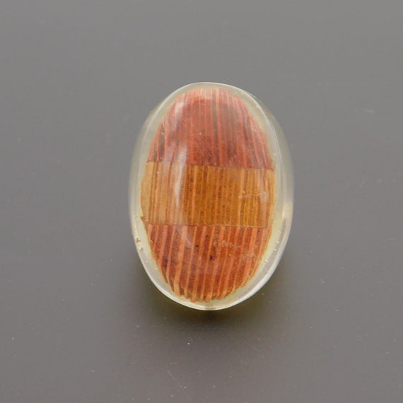 Big Vintage Lucite Ring, Unusual Vintage Ring, Ea… - image 3