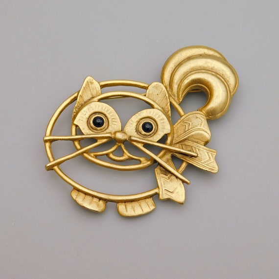 Big Whimsical Cat Brooch