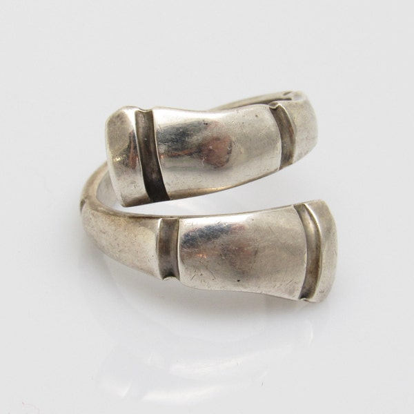 Towle Sterling Bypass Ring Vintage Spoon Jewelry R7468
