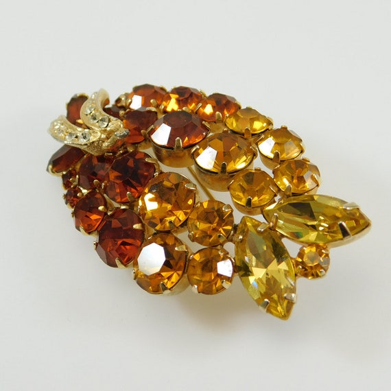 Rhinestone Brooch Vintage Jewelry Unique Brooch - image 4