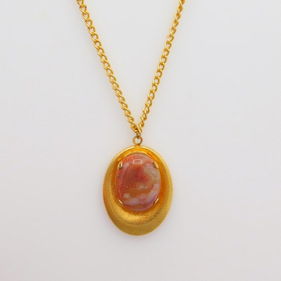 Vintage Agate Pendant, Vintage Necklace, Unique V… - image 4