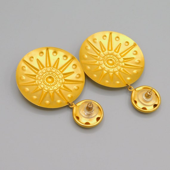 Big Sun Earrings, Celestial Earrings, Vintage Sun Ear… Gem