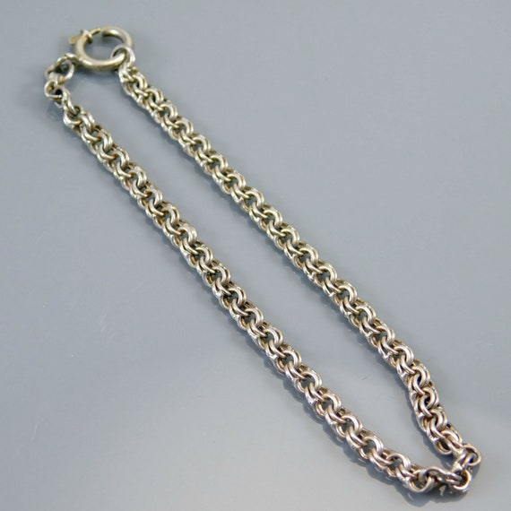 Double Link Bracelet, Sterling Chain Bracelet, Charm … - Gem