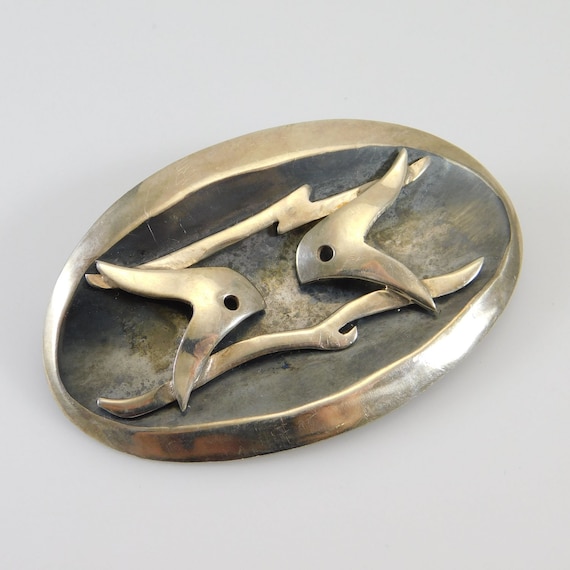 Sterling Modernist Brooch, Vintage Taxco Jewelry,… - image 3