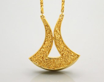 Colgante de confeti Trifari vintage, collar colgante grande