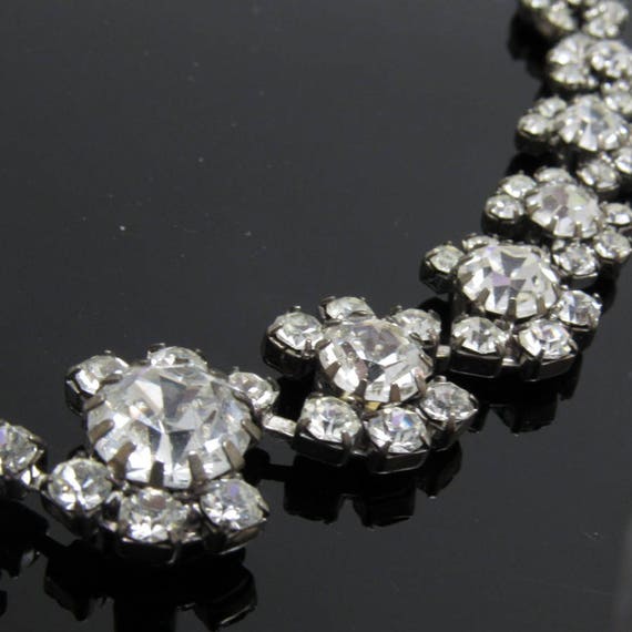 Rhinsetone Statement Necklace, Rhinestone Bridal … - image 5