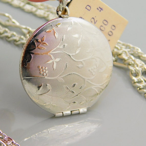 Vintage Silver Tone Locket Necklace: Multi-chain Vine Design - Etsy
