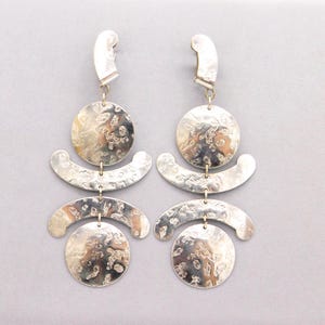 Vintage Napier Structural Earrings, Napier Shoulder Dusters