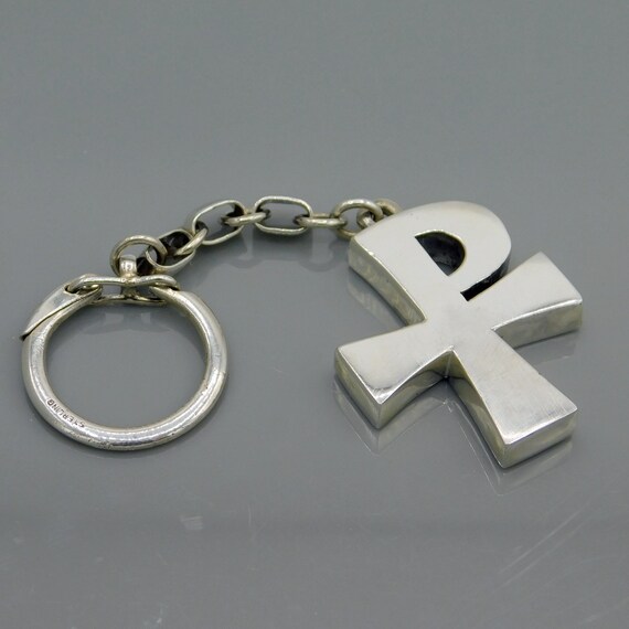 Vintage James Avery Keychain, Avery Sterling Chi Rho … Gem