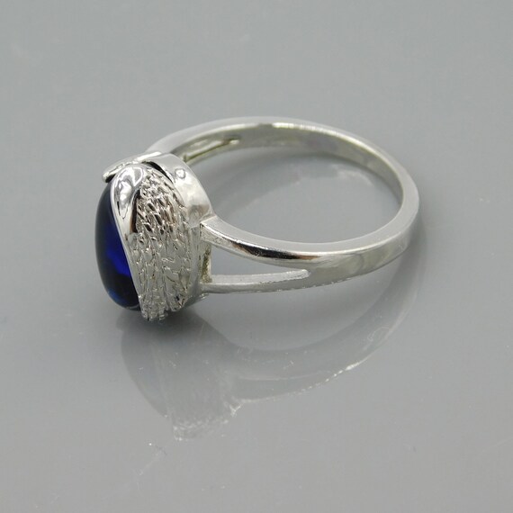 Vintage Sterling Ring, Unique Sterling Ring, Blue… - image 5