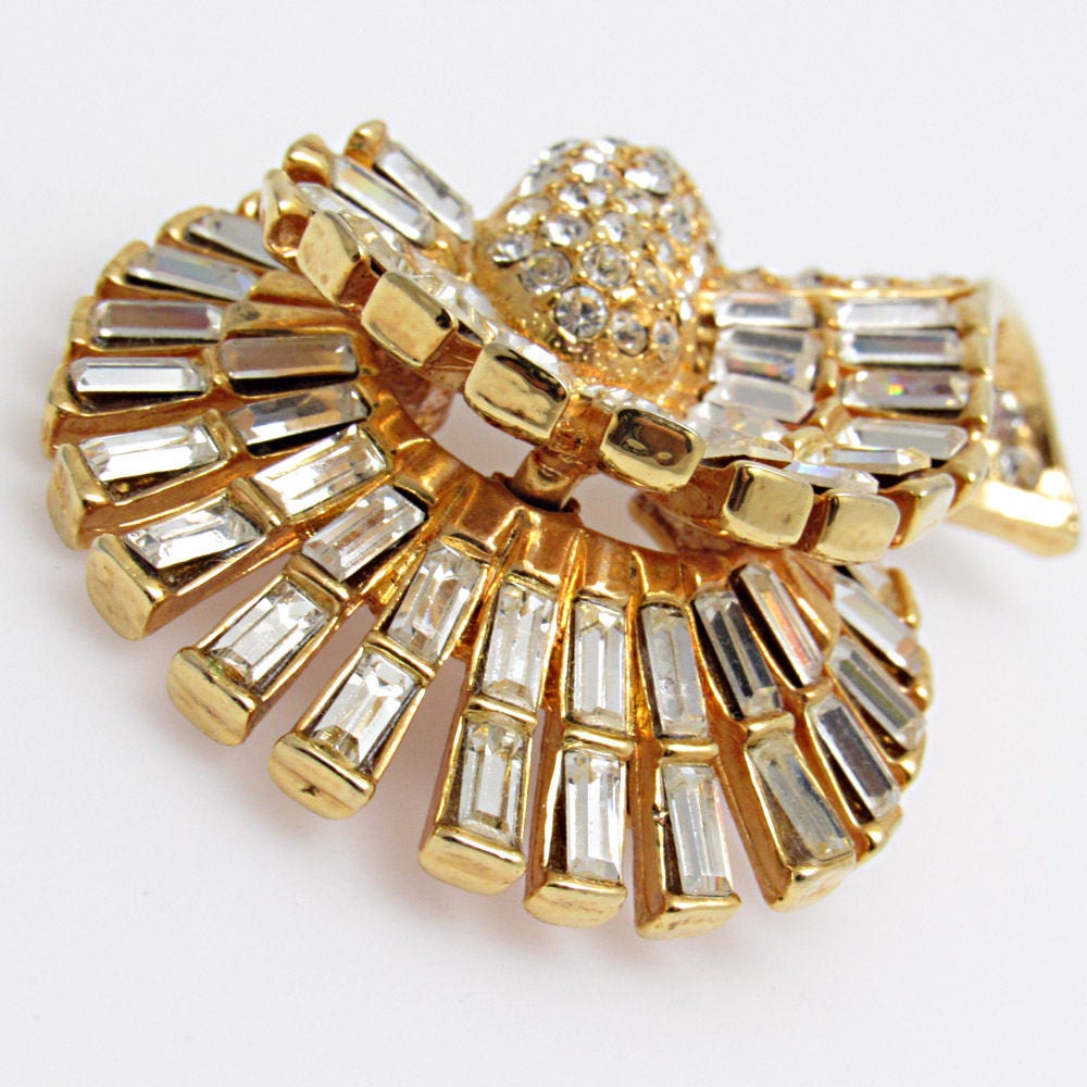 D'orlan Rhinestone Brooch Vintage Jewelry - Etsy